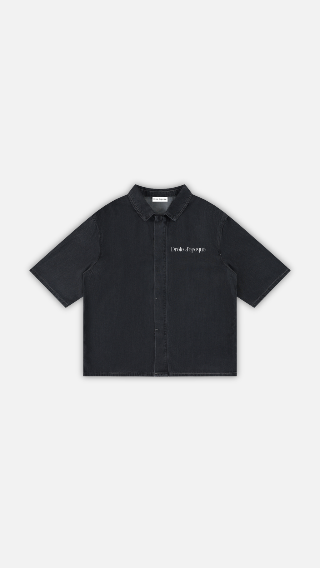 Unisex Vintage Wash Drop Shoulder Lyocell Shirt