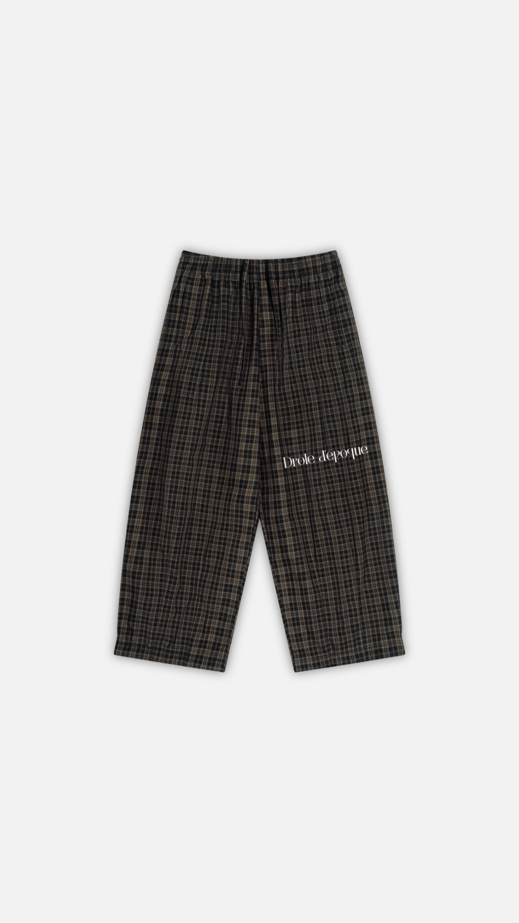 Unisex Plaid Wide Leg Pants