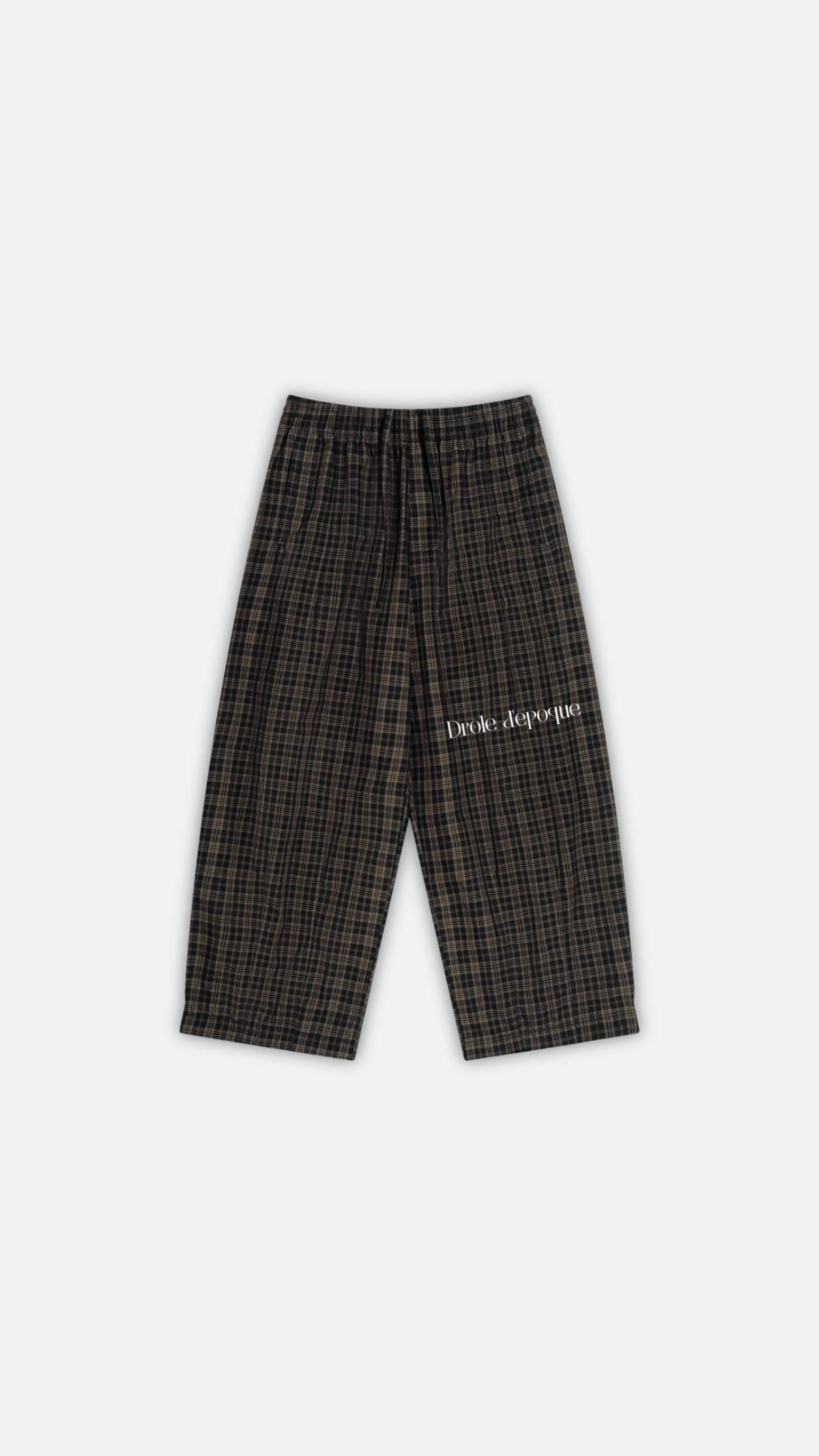 Unisex Plaid Wide Leg Pants