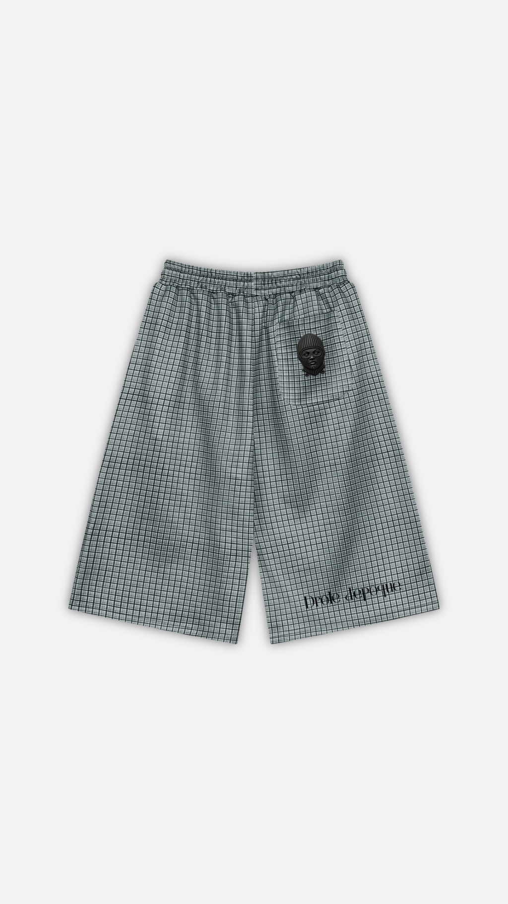 Unisex Plaid Drawstring Shorts