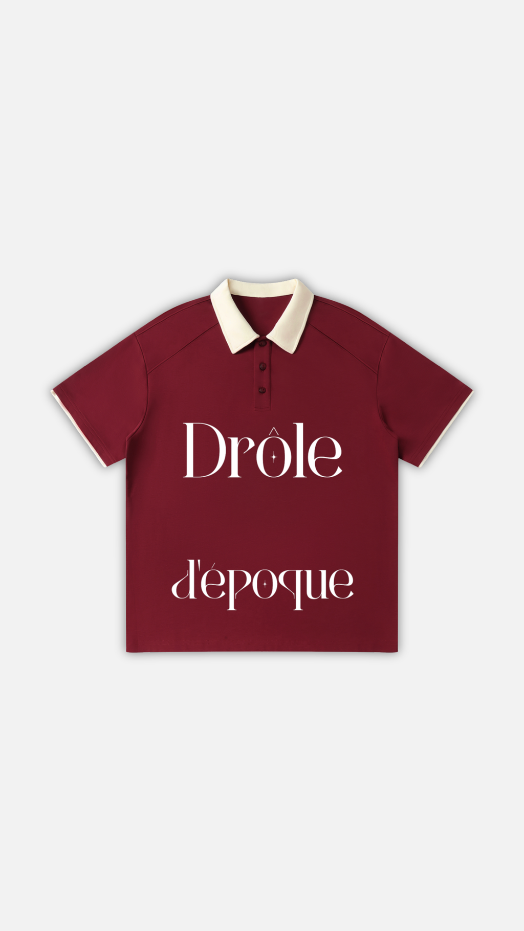 Contrast Collar Raglan Polo Shirt
