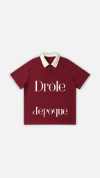 Contrast Collar Raglan Polo Shirt