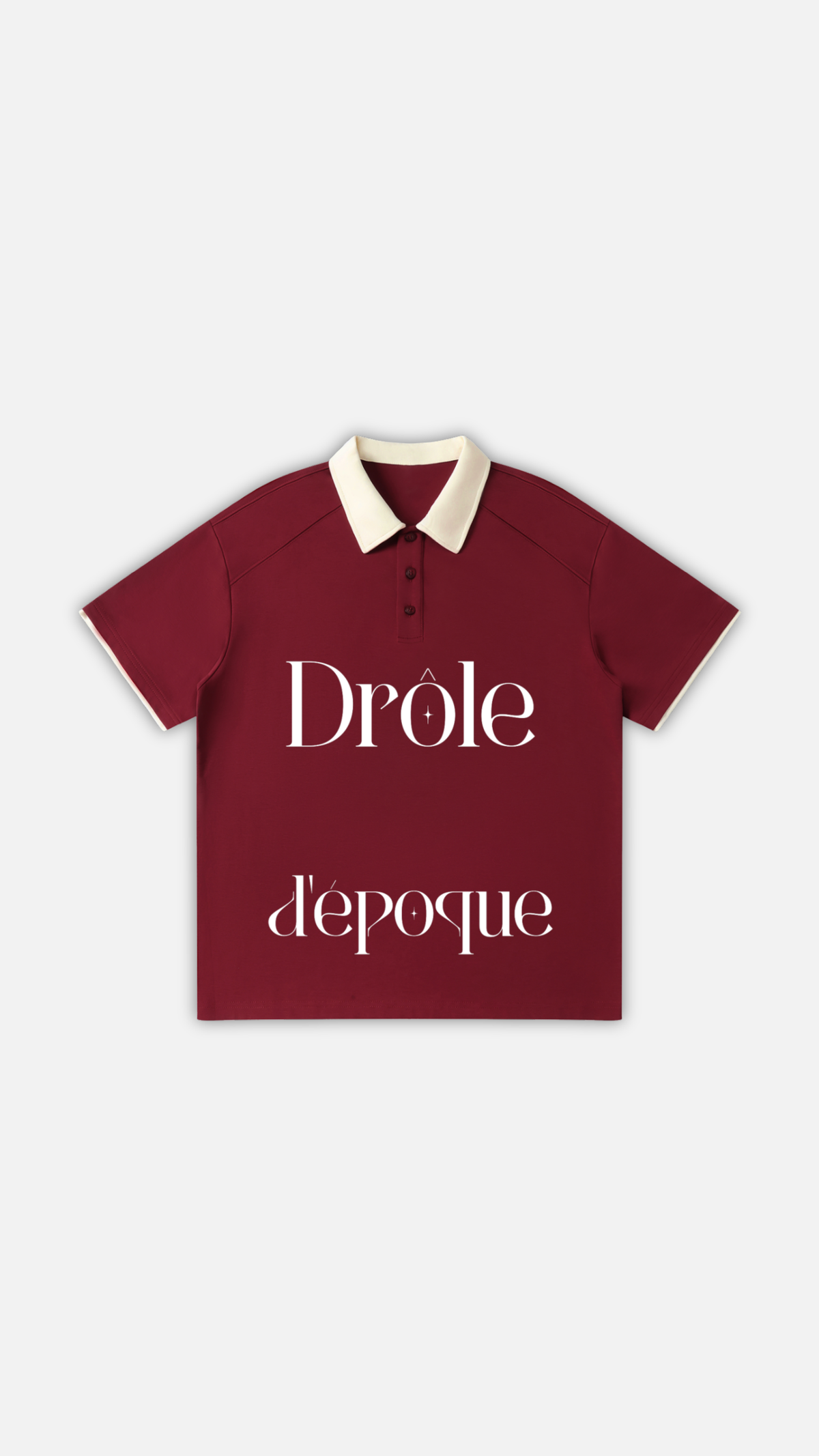 Contrast Collar Raglan Polo Shirt