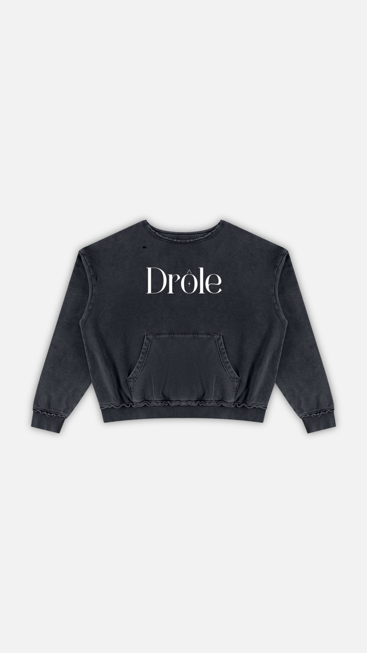 Unisex Raw Edge Crewneck Sweatshirt