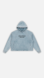 Vintage Washed Frayed-Hem Hoodie