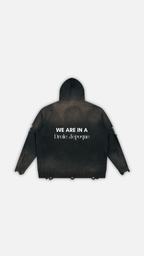 Unisex Distressed Full Zip Sweater